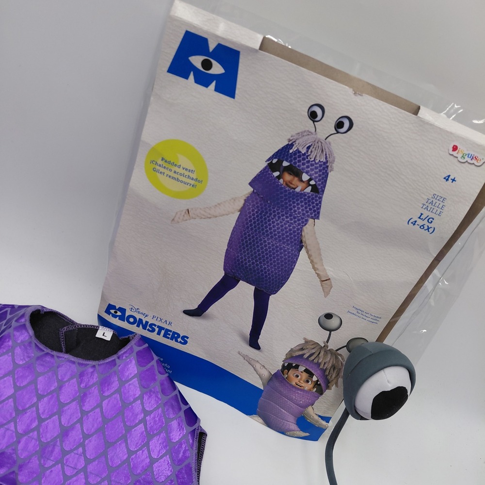 Disney Monsters Inc Boo Deluxe Costume Kids 4-6X Purple Pixar Halloween Family